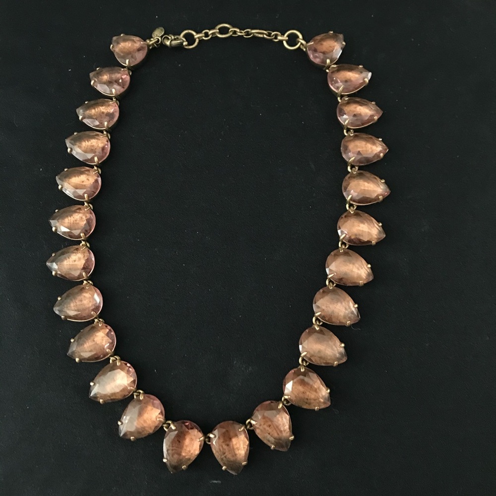 J. Crew Crystal Teardrop Necklace